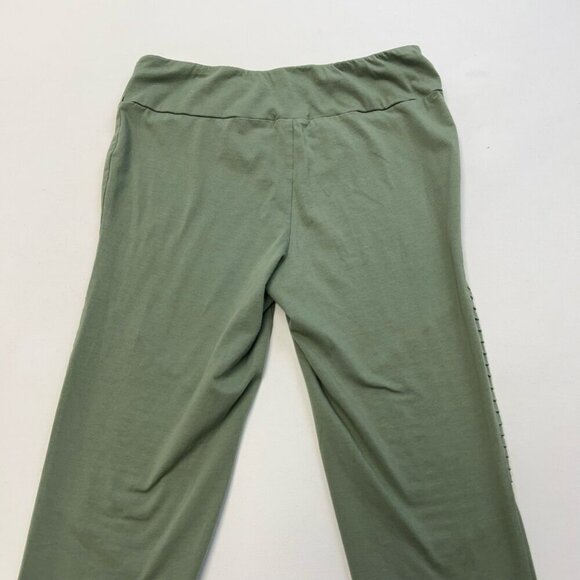 Ultra Flirt Womens Leggings Pants Green Mid Rise Stretch Cotton Blend Large - Picture 3 of 10